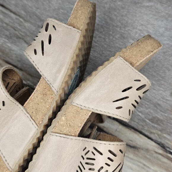 Josef Seibel Tonga Slide Sandal Women's Size US 11 Leather Comfort Shoes Beige - Picture 10 of 14